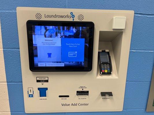 The "Laundry Card" dispenser.