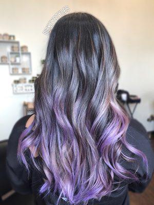 Lavender ombré by stylist Amy