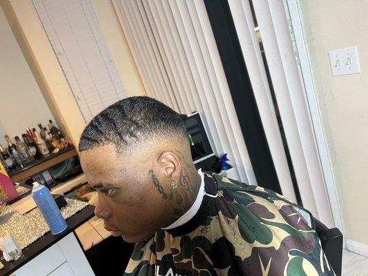 Mid-Bald Drop Fade done by "Dee" Instagram @_coldcutz_