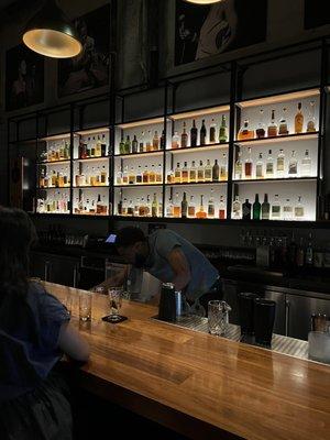 Extensive selection of whiskeys