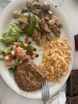 Chicken fajita plate