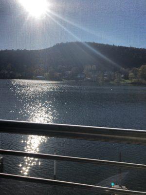 View of the lake from the balcony