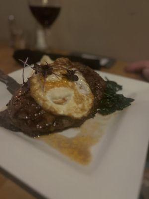 Steak with fried egg