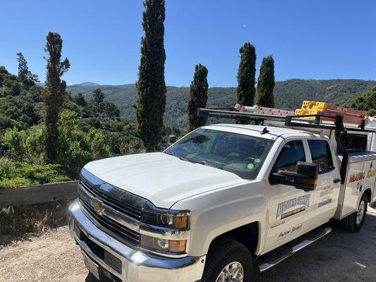 At a Carmel Valley home heating and duct replacement job.

Beautiful View!