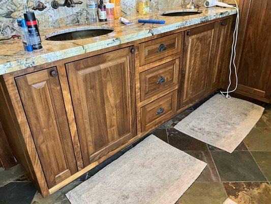 Bathroom vanity refinished by Daniel