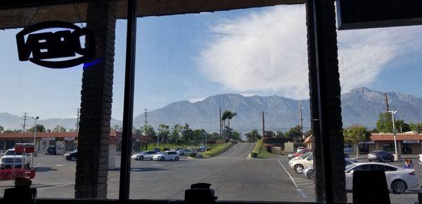 Great views of the mountains while dining