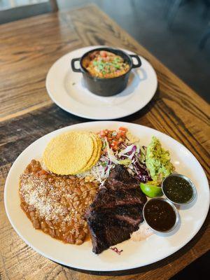 Aztec cake  Top sirloin taco plate