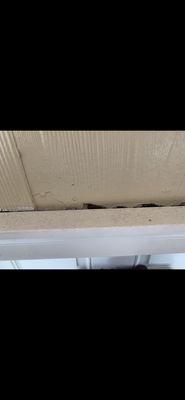 Huge gap between door frame and siding over back door, water damage waiting to happen!