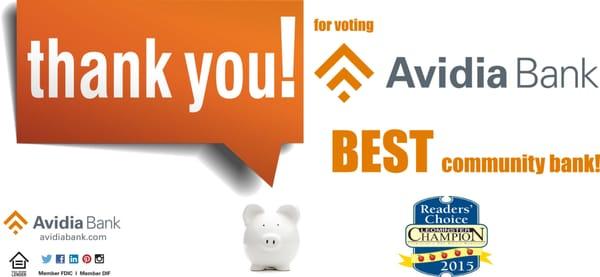 Thanks for voting us as the Leominster Champion's Readers Choice for Best Community Bank!