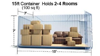 Large & Spacious Zippy Shell 15 ft. Container