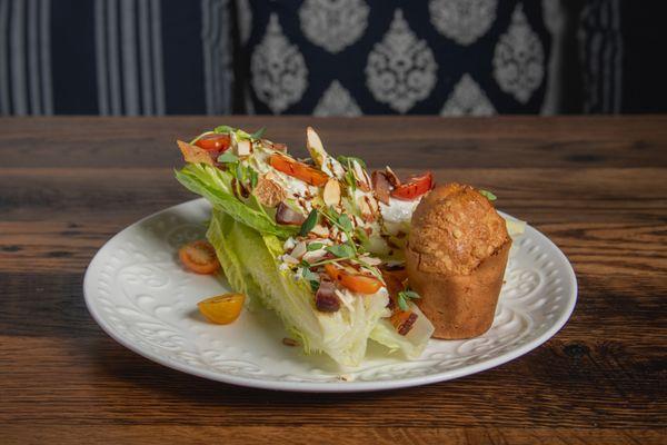 Wedge Salad with a Pop Over!