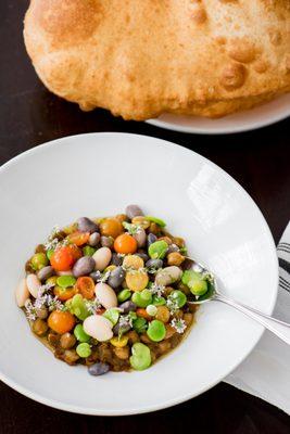 Channa Bhatura w/ seasonal beans Photo: K. Borreson