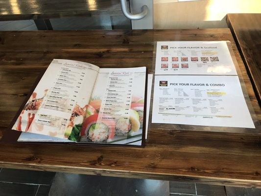 Menu at Order/Pick Up Window