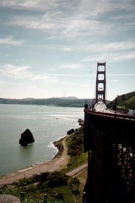 San Francisco Golden Gate Bridge, as seen from the Sausalito side at Vista Point