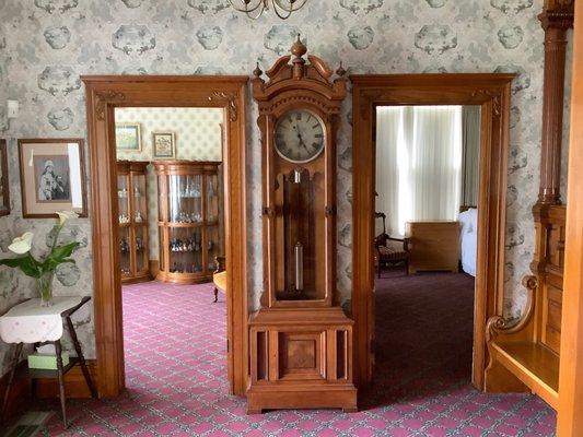 View from entrance towards parlor and Master Bedroom Suite