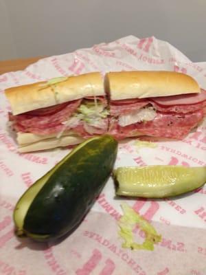 Italian sub with pickle