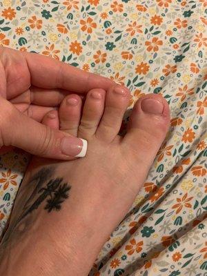 Matching toes & fingernails...