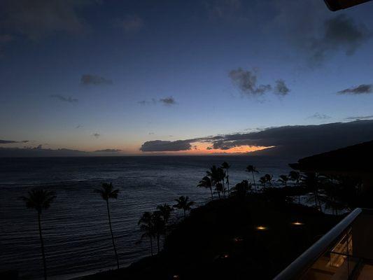 View from 5105 balcony at sunset