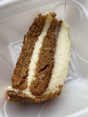 Yummy slice of carrot cake