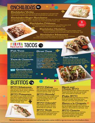 Enchiladas - Tacos - Burritos Menu