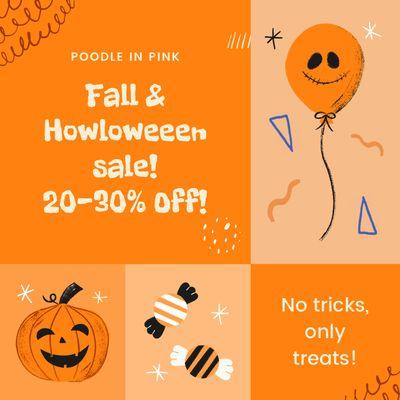 Take 20-30% off all Fall/ Harvest and Halloween wear and costumes!