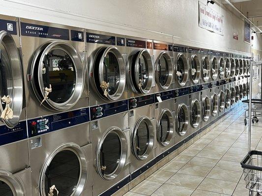 People saving dryers and not allowing others to use it.