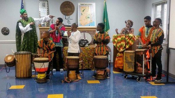 Traditional African Drum and Dance Classes taught daily at Dance Space New Life School. Teacher Fa Opatola.