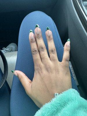 Full set dip French tip