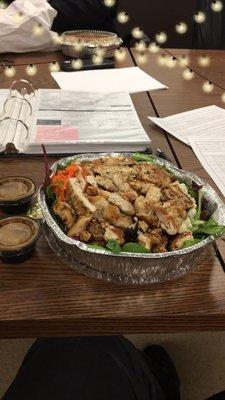 Honey spot salad with grilled chicken, Yum !