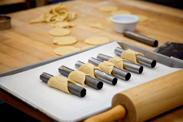 Homemade cannolis from our pastry students.