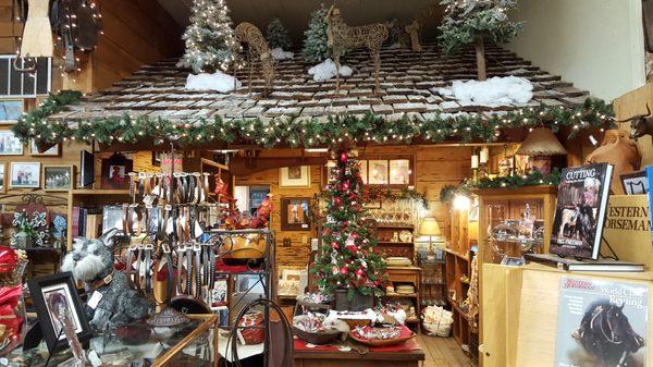 Ricotti Saddle Shop at Christmas time. So festive!