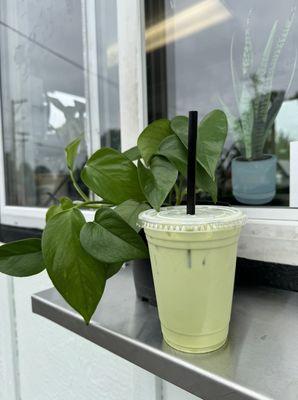 Iced Matcha! We have Organic and Sweetened!