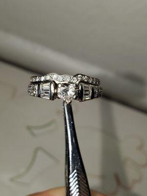 Heart shaped diamond wedding ring.