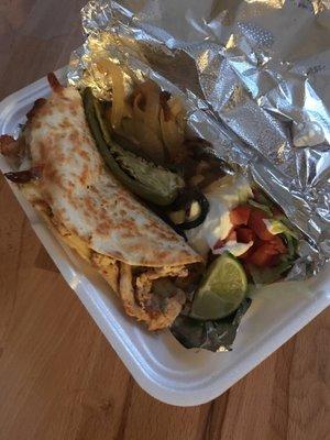 Chicken quesadilla only $3