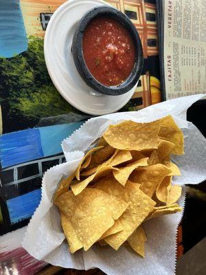 Free salsa and chips