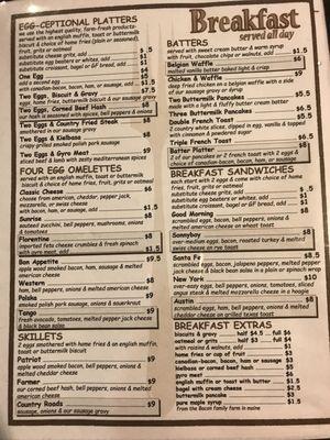 2018 menu