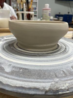 a bowl she helped me make