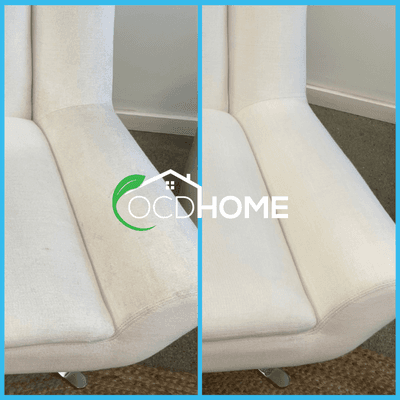 White arm chair cleaning