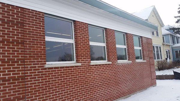 Windows facing West Ave.