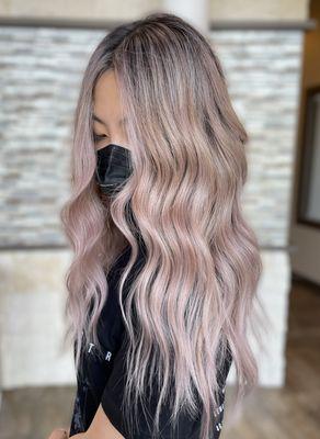 Blush Toned Balayage done by Gia Diaz