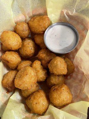 Deep fried mushrooms @ Hangry Solutions.