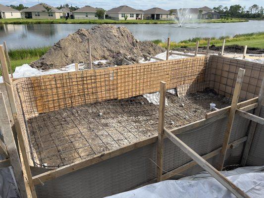 Pool construction.