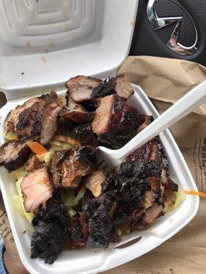 Jerk pork with mix vegetable