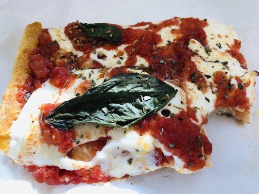 Yummy sicilian with basil