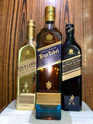 Our selection of Johnnie Walker.