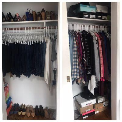 Closet Organization- After