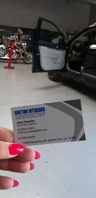 Jerry's business card