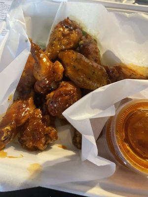 Hot honey lemon pepper wings