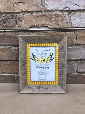 Custom framed wedding invitation