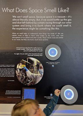 What does space smell like? I won't spoil the surprise - but this interactive definitely made an impression